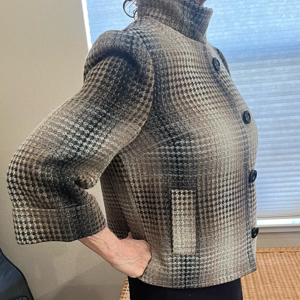 Axcess Women's Houndstooth Blazer - Black and Brown